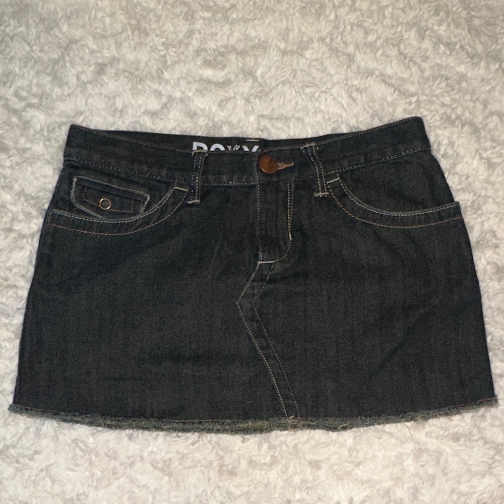 Roxy Black Denim Mini Skirt